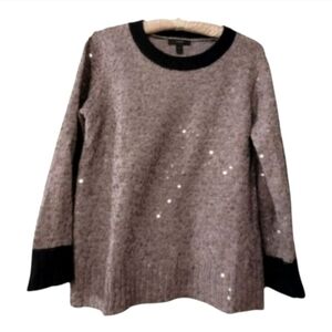 J. Crew gray sweater mohair wool blend Sequin Accent S